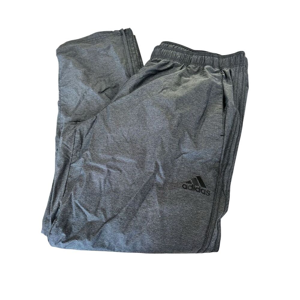 Adidas Men's Gray Track Pants Sz XL Zip Leg Activewear